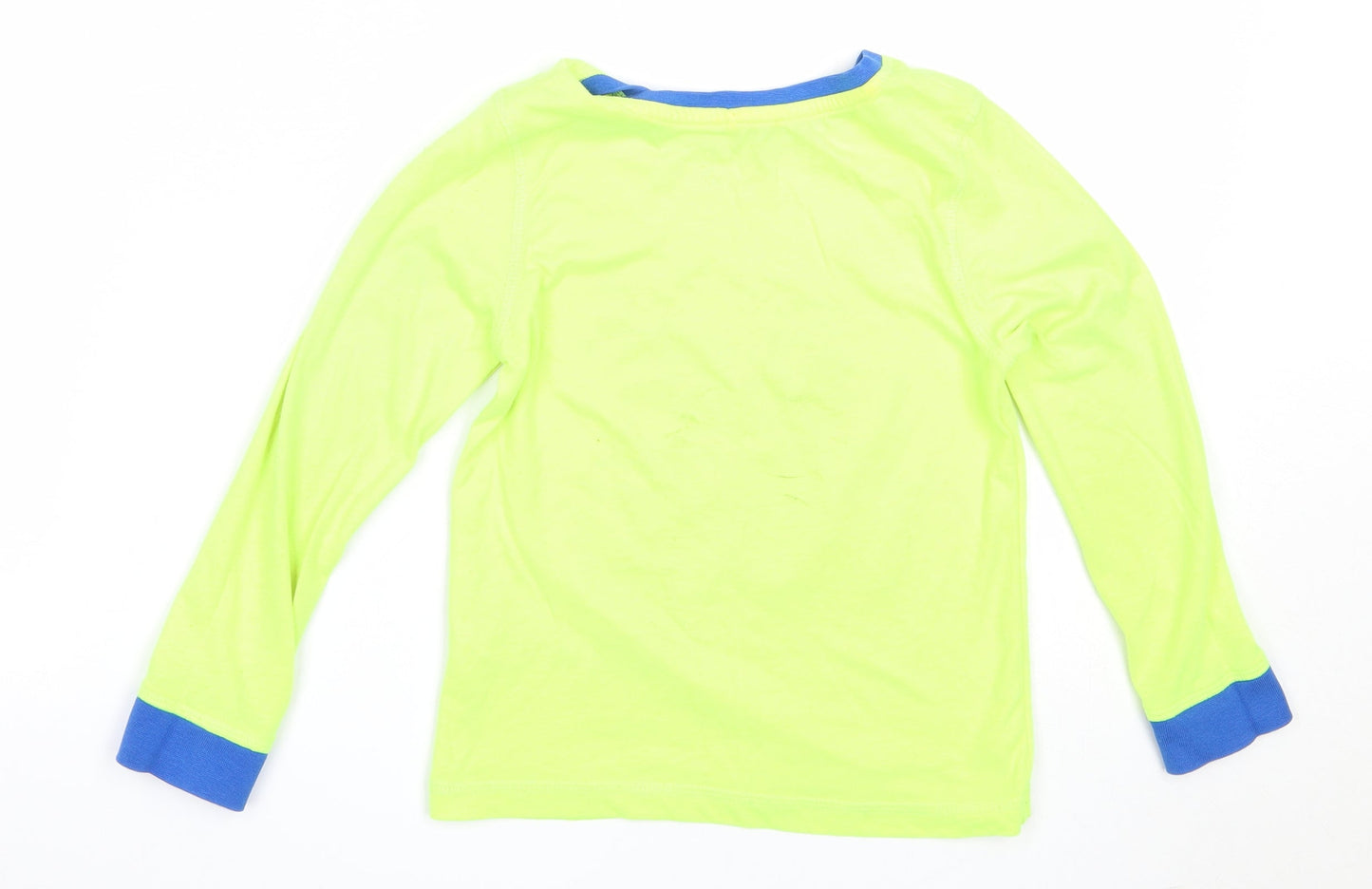 George Boys Green  Polyester Basic T-Shirt Size 5-6 Years Round Neck