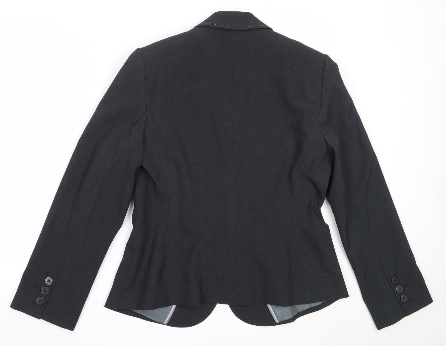Marks and Spencer Womens Grey  Polyester Jacket Blazer Size 14