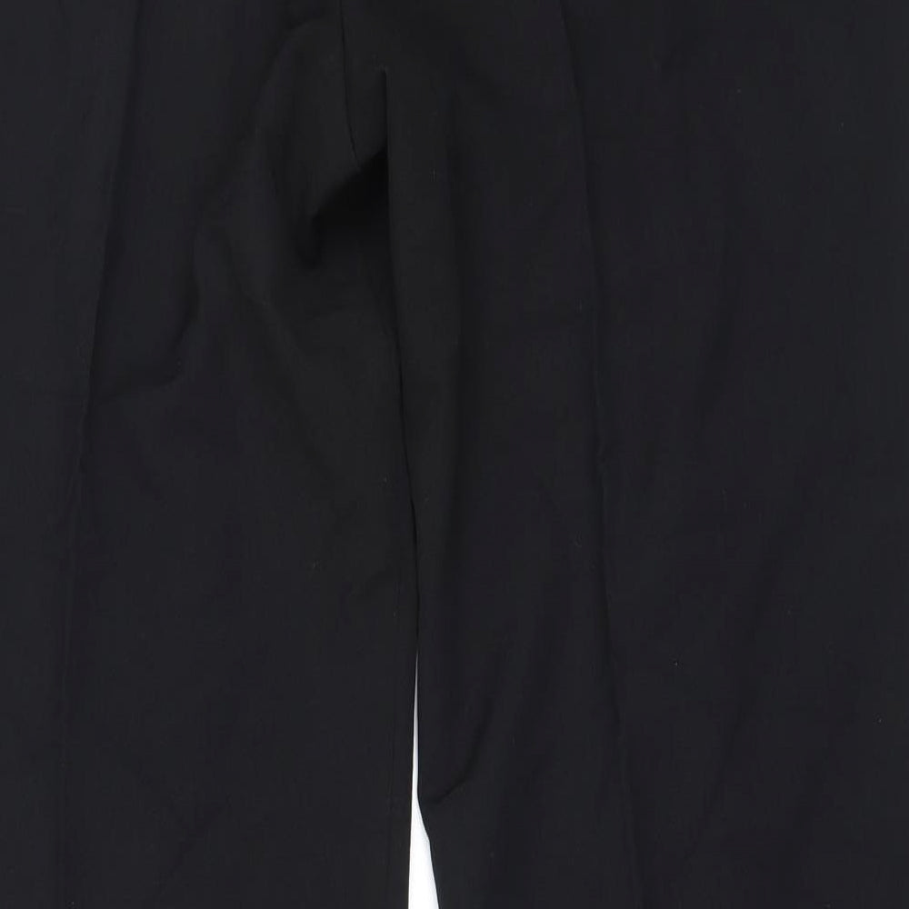 Marks and Spencer Womens Black  Polyester Trousers  Size 14 L30 in Regular