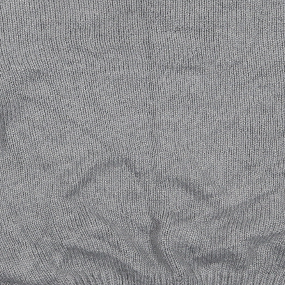 Studio Womens Grey Round Neck  Acrylic Pullover Jumper Size 16
