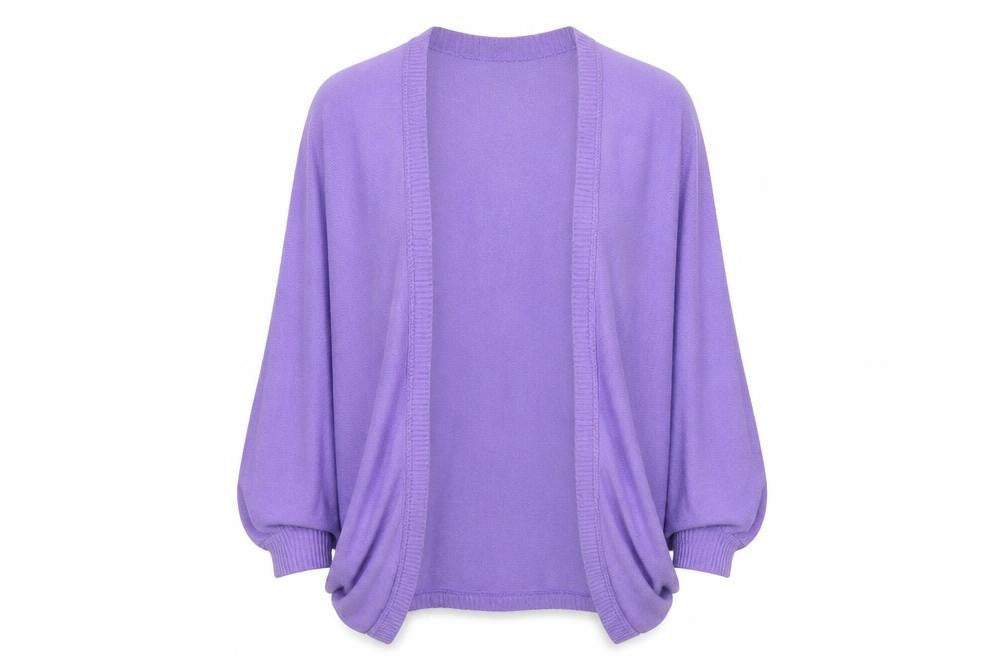 H&M Girls Purple V-Neck  Polyester Cardigan Jumper Size 11-12 Years