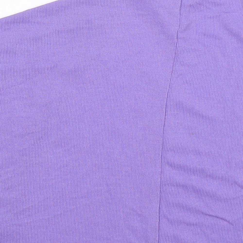 H&M Girls Purple V-Neck  Polyester Cardigan Jumper Size 11-12 Years