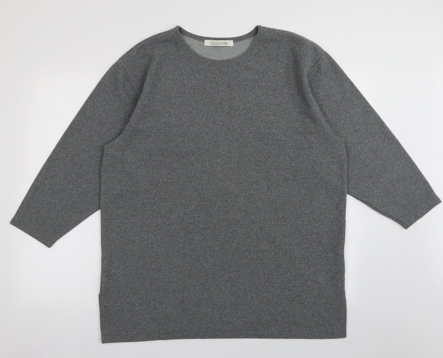Leisure Womens Grey  Cotton Pullover Sweatshirt Size 16  Pullover