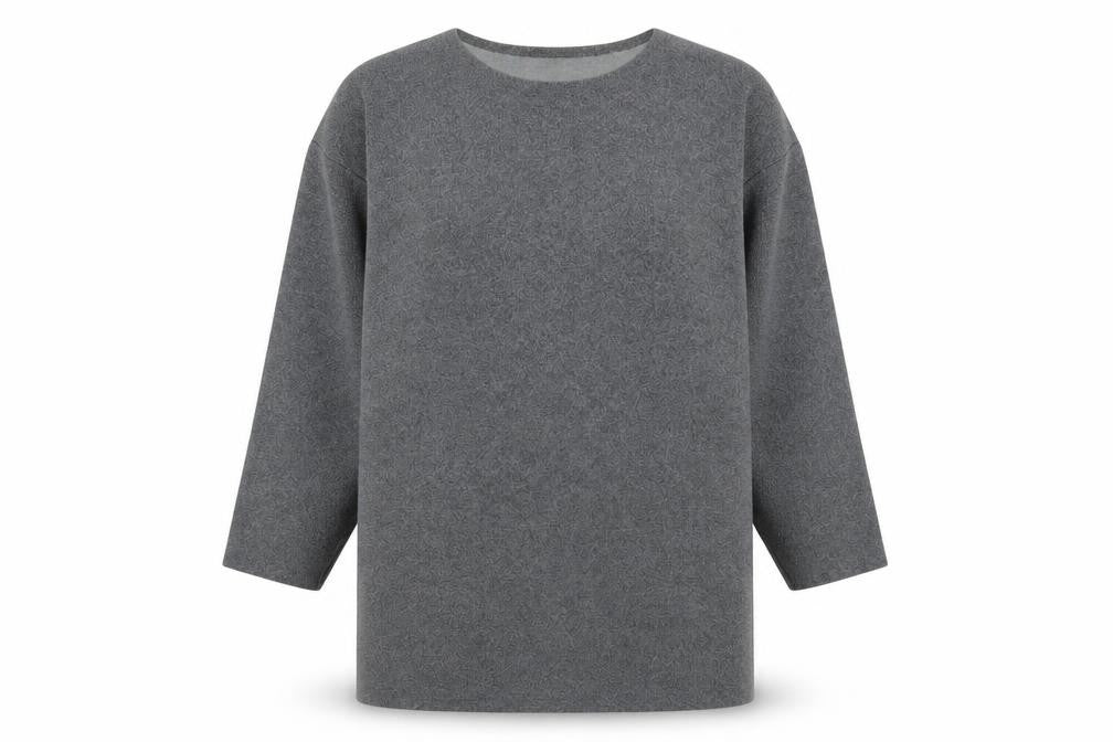 Leisure Womens Grey  Cotton Pullover Sweatshirt Size 16  Pullover