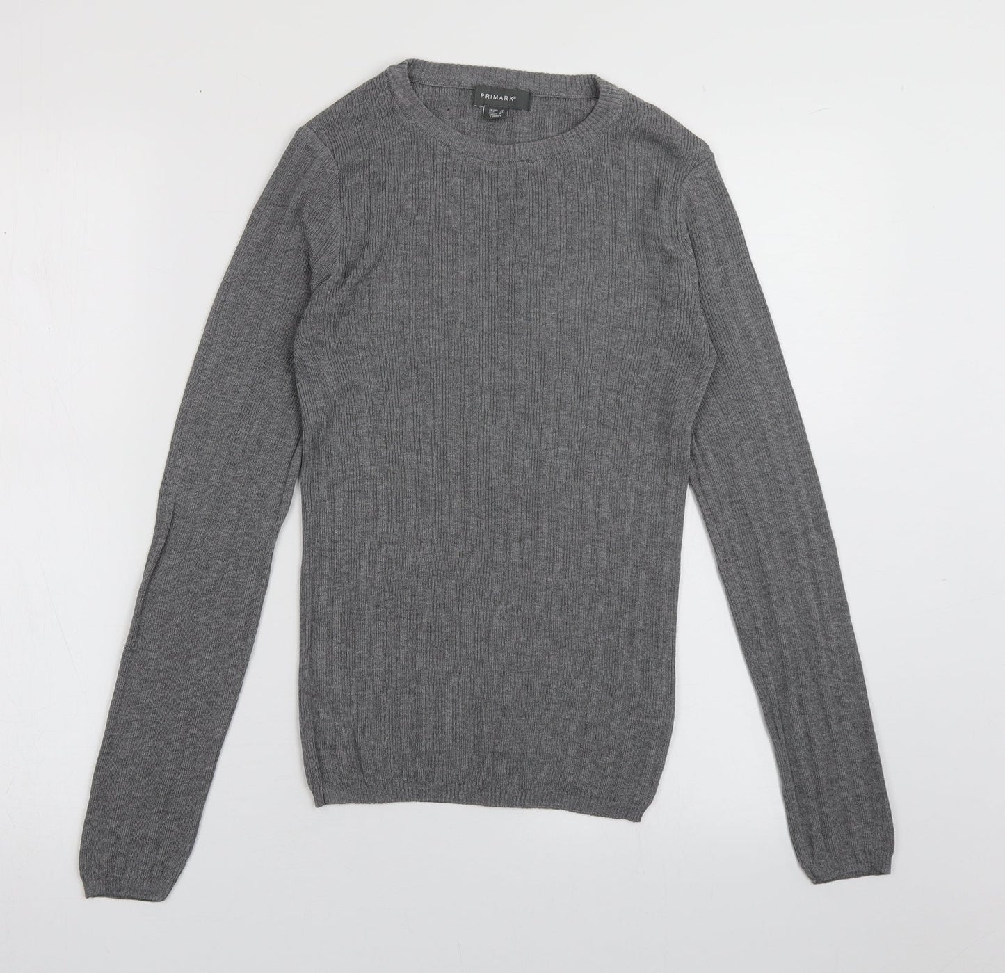 Primark Womens Grey  Polyester Pullover Sweatshirt Size 12  Pullover