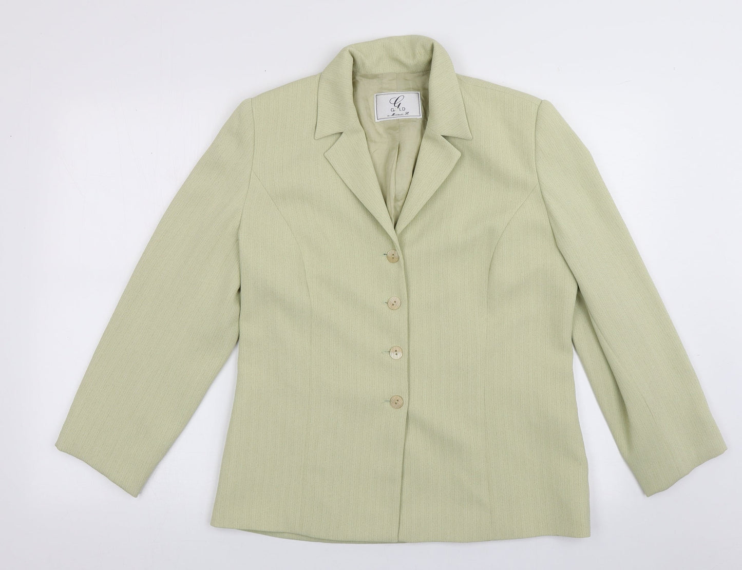 Gold by Michael H Womens Gold   Jacket Blazer Size 12  Button