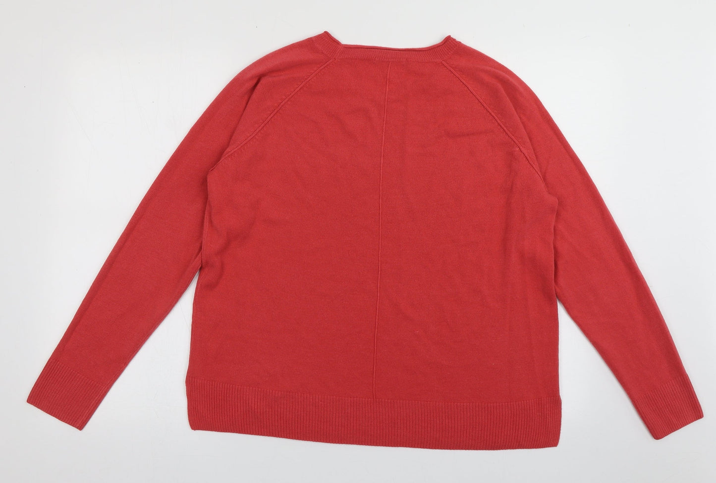 sainsburys Womens Pink Crew Neck  Acrylic Pullover Jumper Size 18