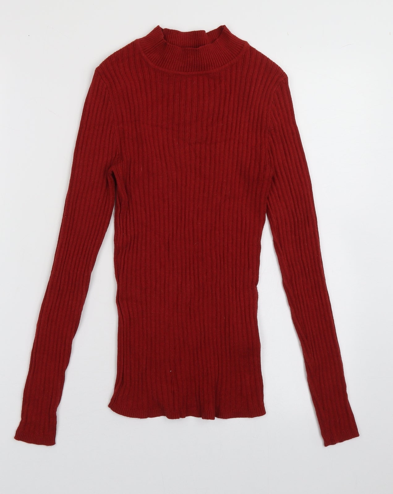 Primark Womens Red  Viscose Pullover Sweatshirt Size 8  Pullover