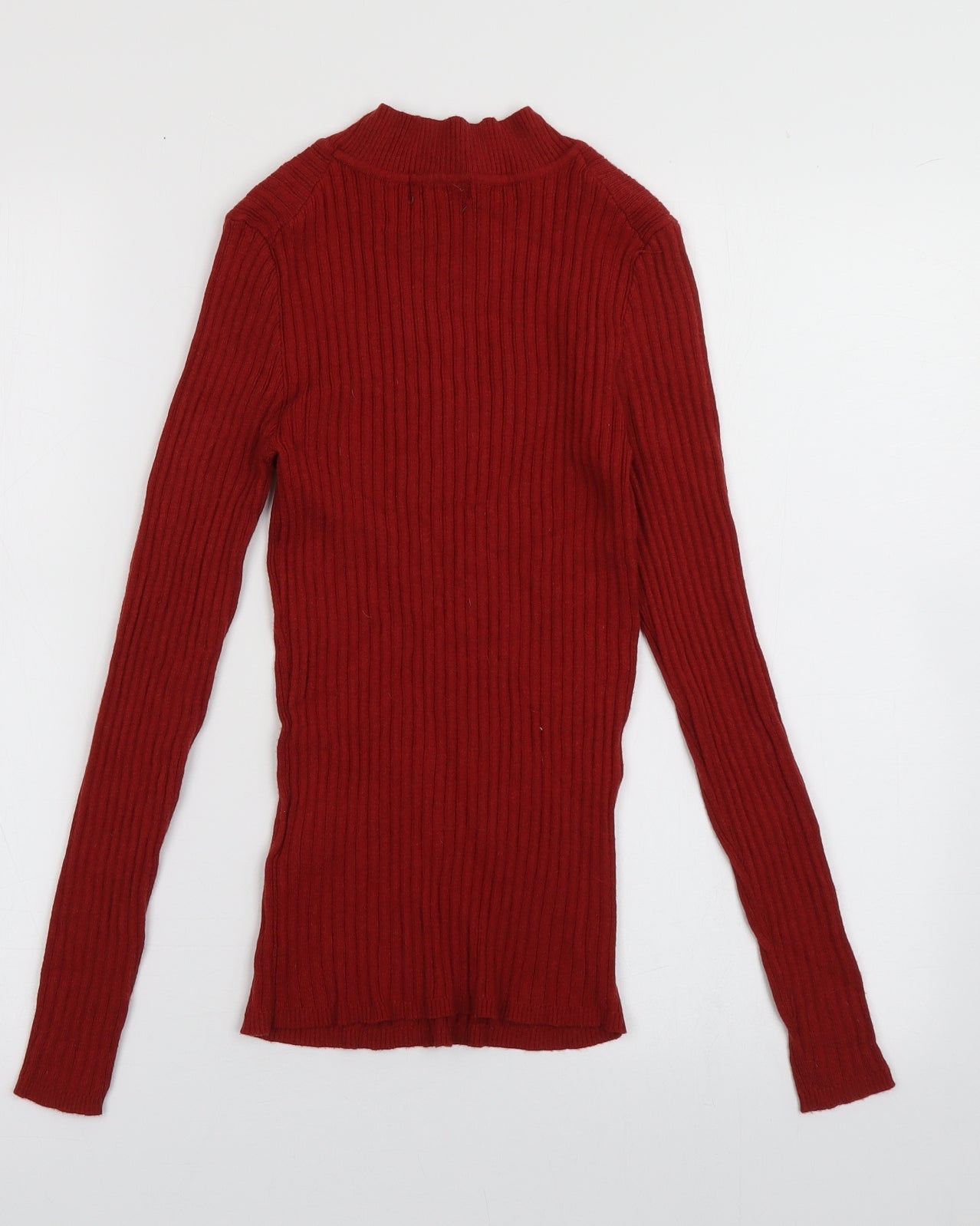 Primark Womens Red  Viscose Pullover Sweatshirt Size 8  Pullover
