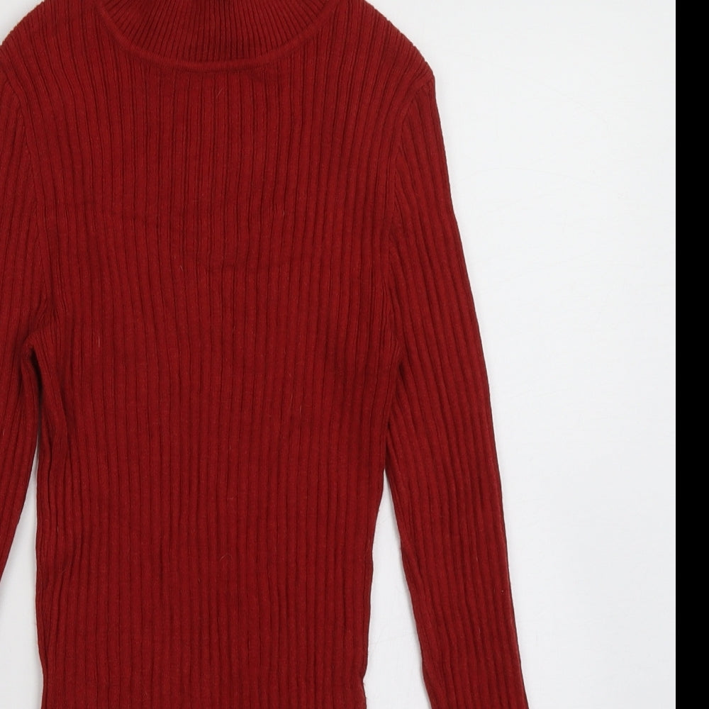 Primark Womens Red  Viscose Pullover Sweatshirt Size 8  Pullover