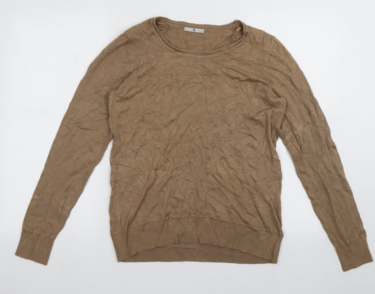 sainsburys Womens Brown Collared  Viscose Pullover Jumper Size 14