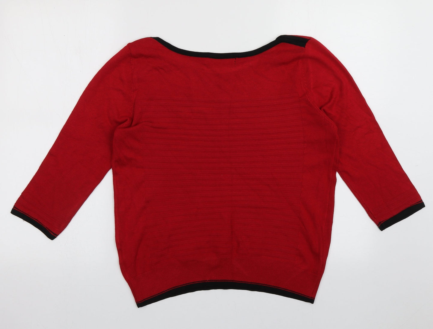 just elegance Womens Red  Viscose Pullover Sweatshirt Size M  Pullover