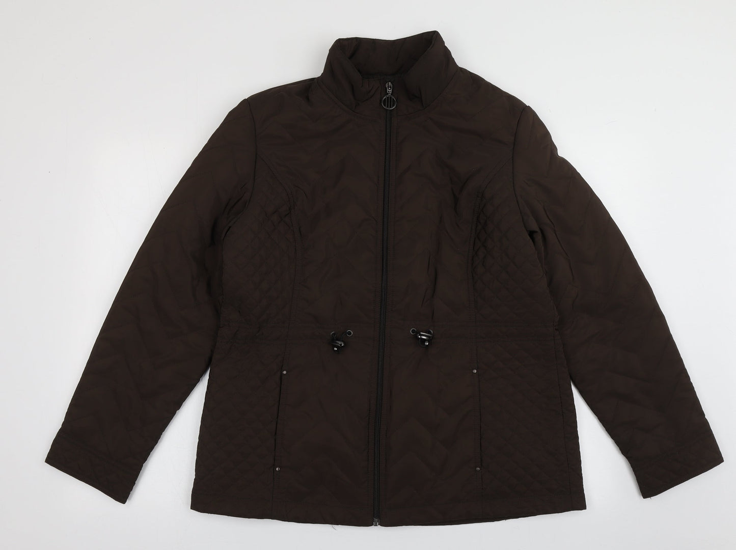 EWM Womens Brown   Puffer Jacket Jacket Size 14  Zip