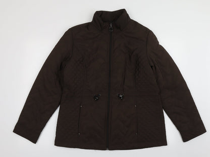 EWM Womens Brown   Puffer Jacket Jacket Size 14  Zip