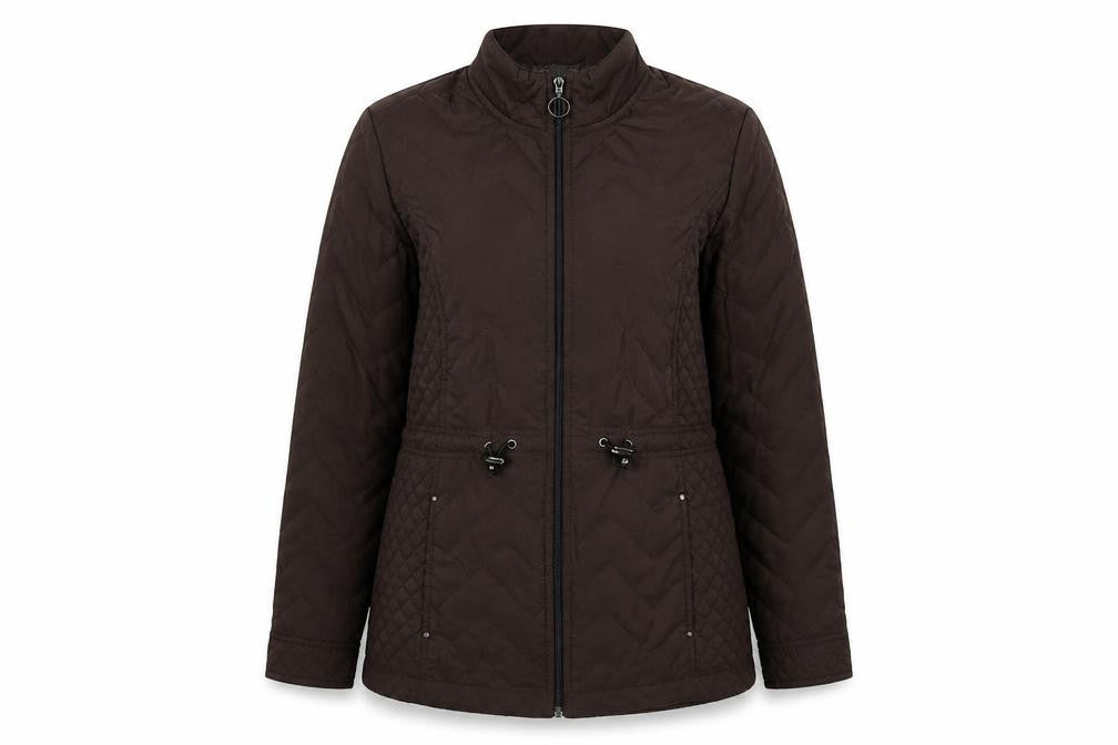 EWM Womens Brown   Puffer Jacket Jacket Size 14  Zip
