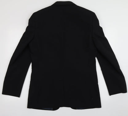 Preloved George Mens Black   Jacket  Size 40  Button - Back