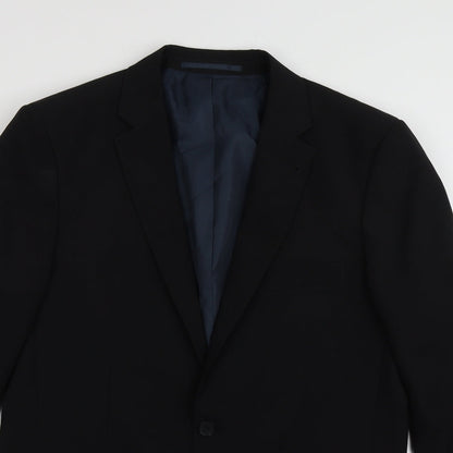 Preloved George Mens Black   Jacket  Size 40  Button - Detail