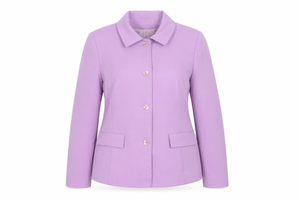 Warp + Weft Womens Purple   Jacket Blazer Size 14  Button