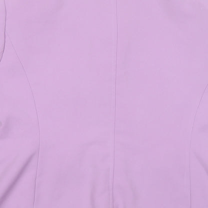 Warp + Weft Womens Purple   Jacket Blazer Size 14  Button