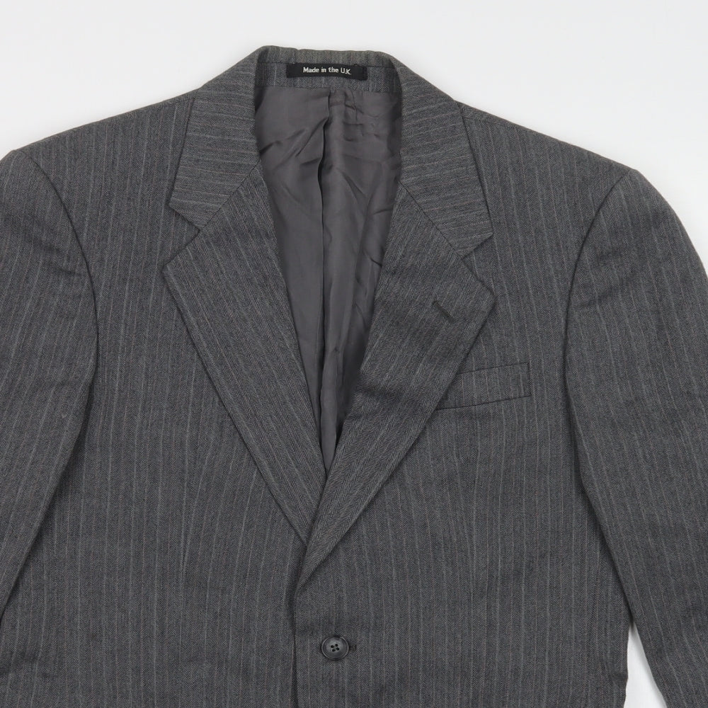 M&S Mens Grey   Jacket Blazer Size M  Button