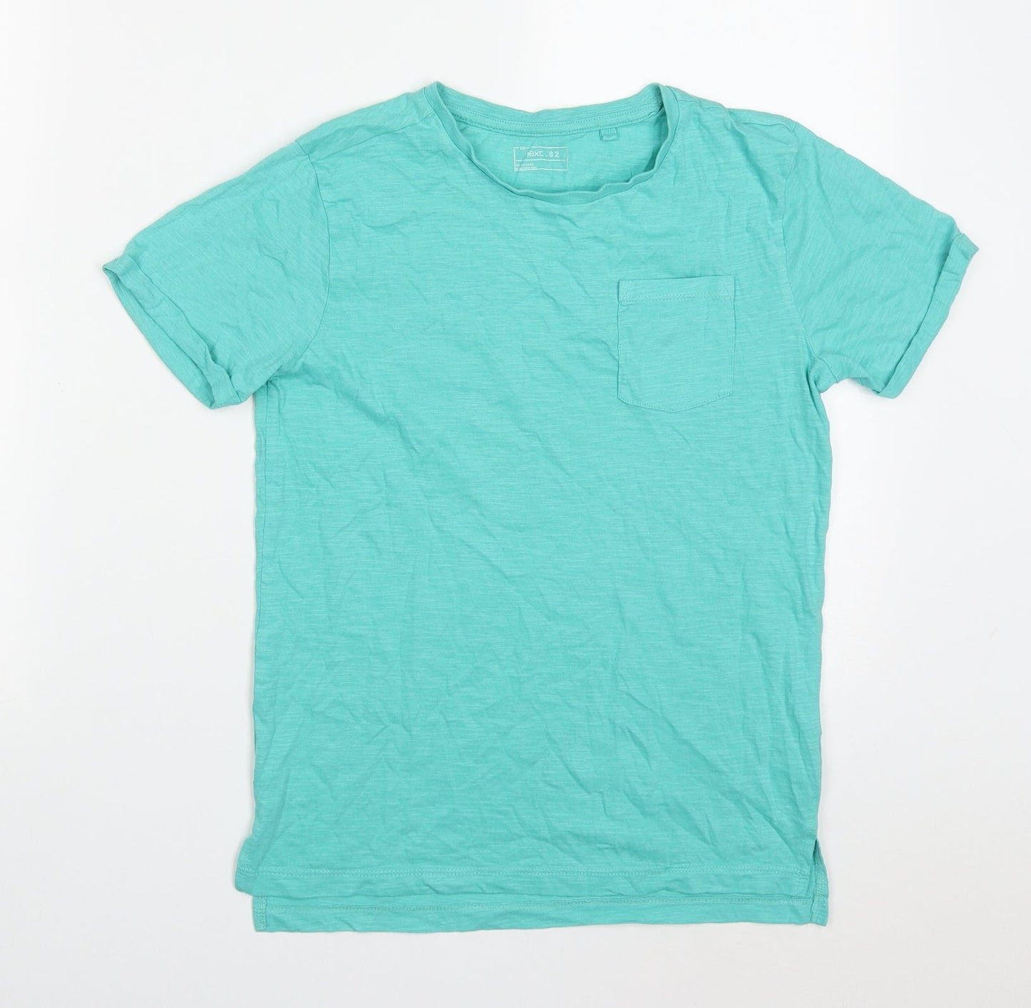 NEXT Boys Blue  Cotton Basic T-Shirt Size 10 Years Crew Neck Pullover