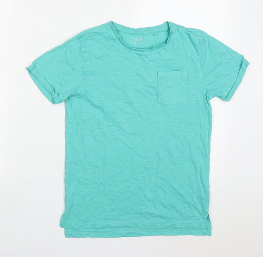 NEXT Boys Blue  Cotton Basic T-Shirt Size 10 Years Crew Neck Pullover