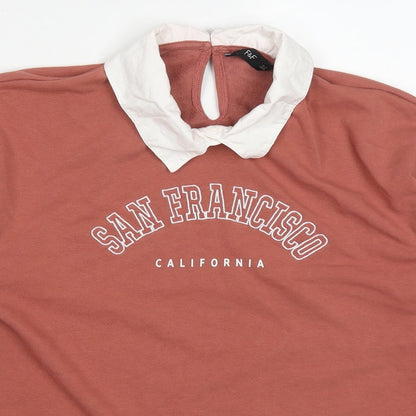 Preloved F&F Womens Pink  Cotton Pullover Sweatshirt Size 10  Pullover - San Francisco California - Detail