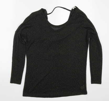 River Island Womens Green Round Neck  Polyester Pullover Jumper Size 8
