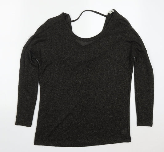 River Island Womens Green Round Neck  Polyester Pullover Jumper Size 8