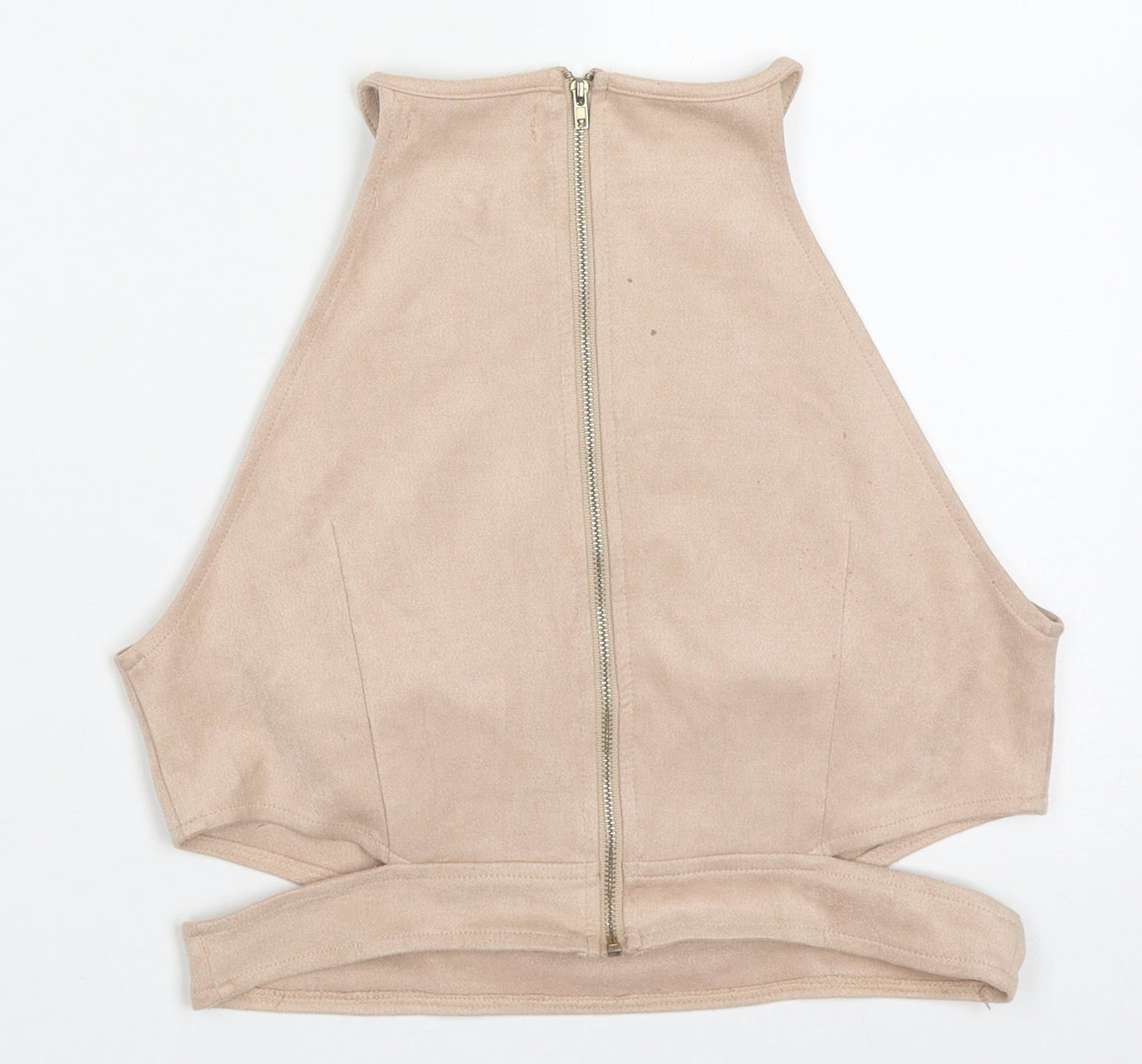 Missguided Womens Pink  Polyester Basic Tank Size 12 Round Neck