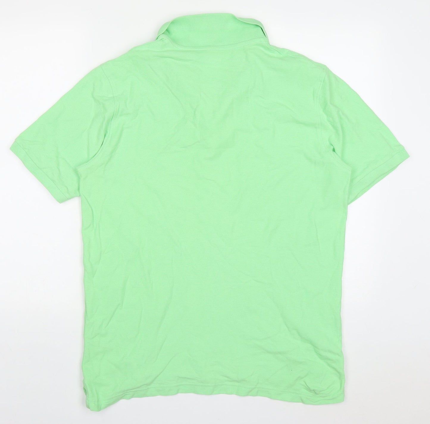 Dunnes Mens Green  Cotton  Polo Size L Collared Pullover