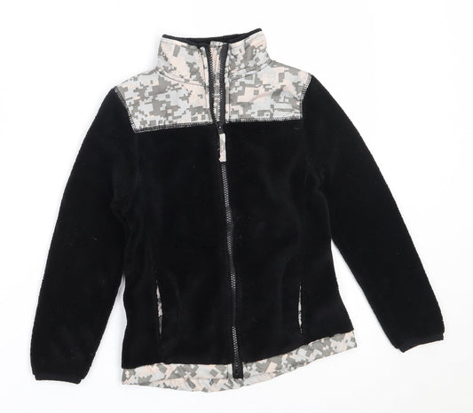Pink Anie Girls Black   Jacket  Size 7-8 Years