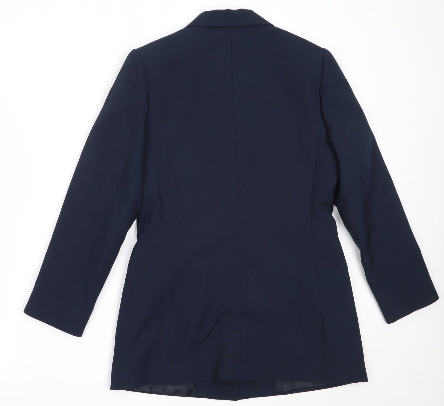 CONTEXT Womens Blue  Polyester Jacket Blazer Size 12