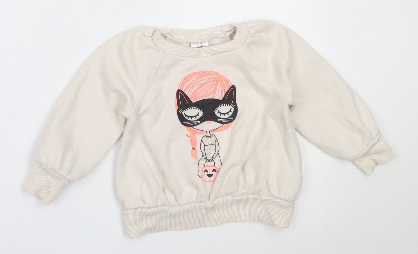 Gap Girls Ivory  Cotton Pullover Sweatshirt Size 2 Years