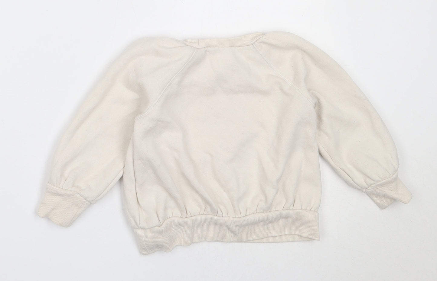 Gap Girls Ivory  Cotton Pullover Sweatshirt Size 2 Years
