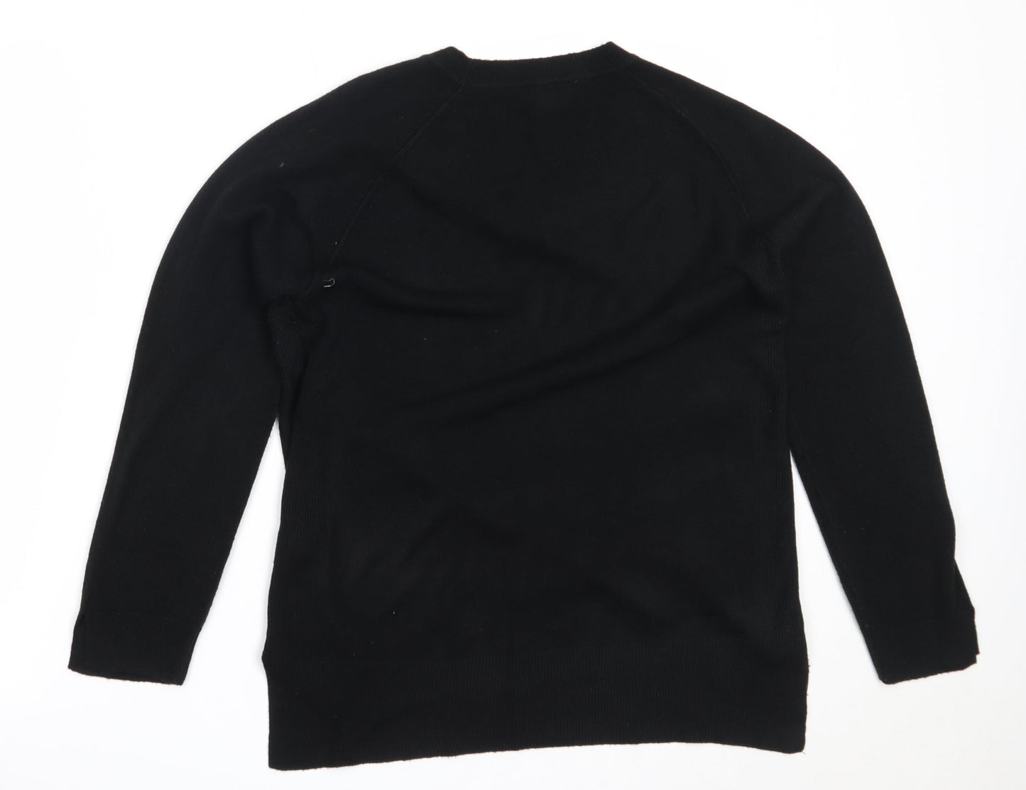 Primark Womens Black Round Neck  Acrylic Pullover Jumper Size L