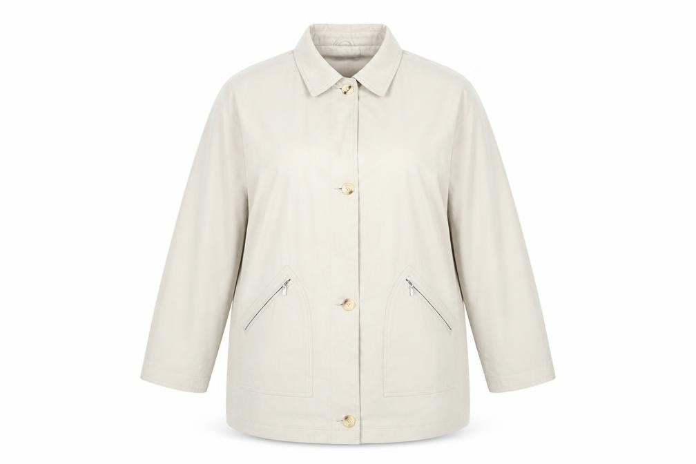 Danna Womens Beige   Overcoat Coat Size 18