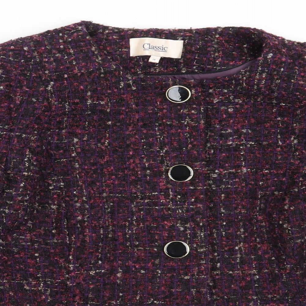 Marks and Spencer Womens Purple   Overcoat Coat Size 14