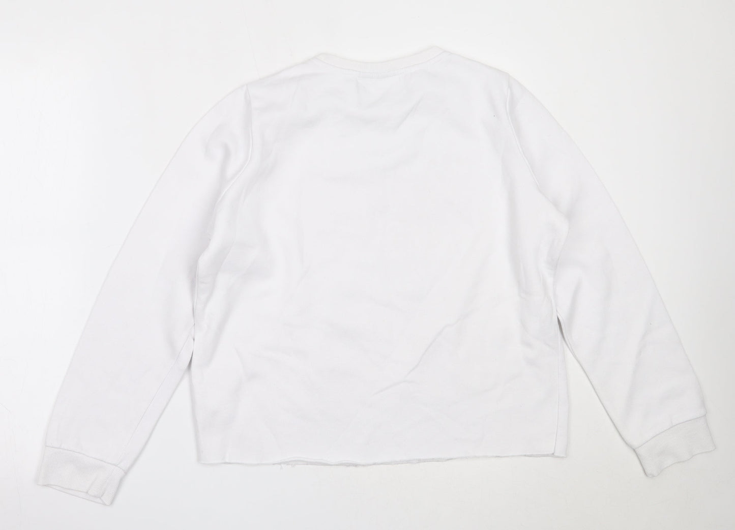 Primark Womens White  Cotton Pullover Sweatshirt Size M   - stranger things