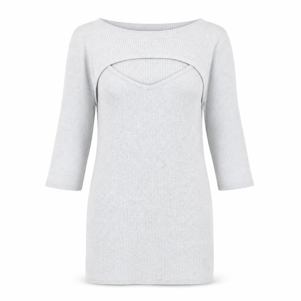 F&F Womens Grey Round Neck  Viscose Pullover Jumper Size 6