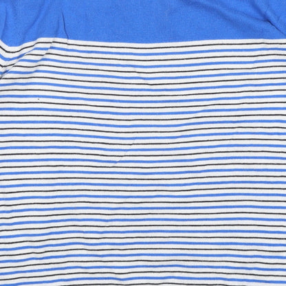 Ken Womens Multicoloured Round Neck Striped Cotton Pullover Jumper Size M