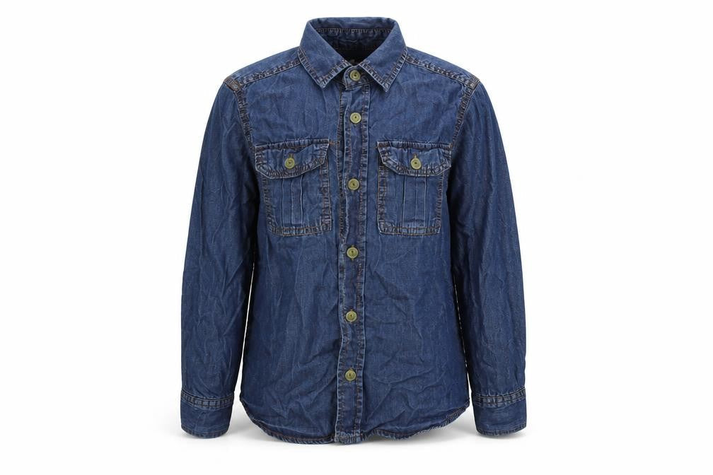 Rebel Girls Blue  Cotton Basic Button-Up Size 7-8 Years Collared