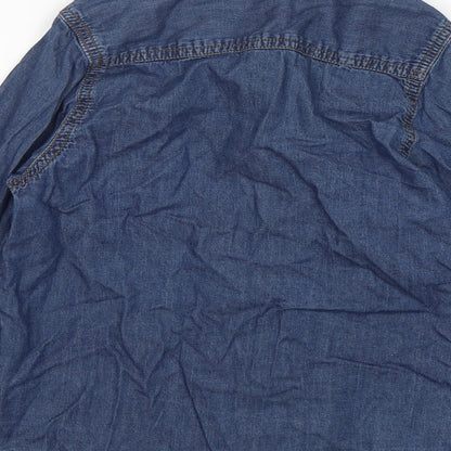 Rebel Girls Blue  Cotton Basic Button-Up Size 7-8 Years Collared