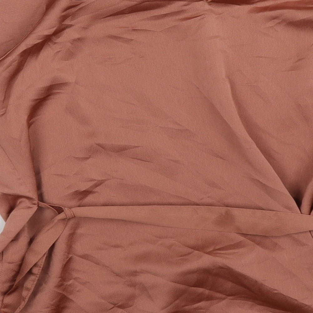 Primark Womens Pink  Polyester Basic Blouse Size 6 Crew Neck