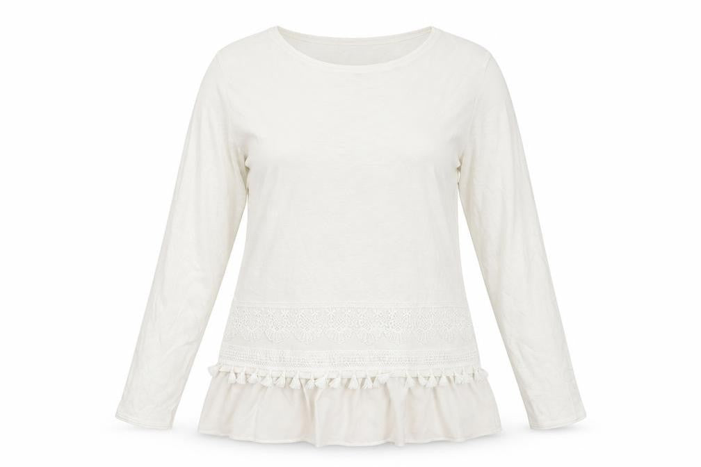 Marks & Spencer Womens White Crew Neck  Viscose Pullover Jumper Size 14