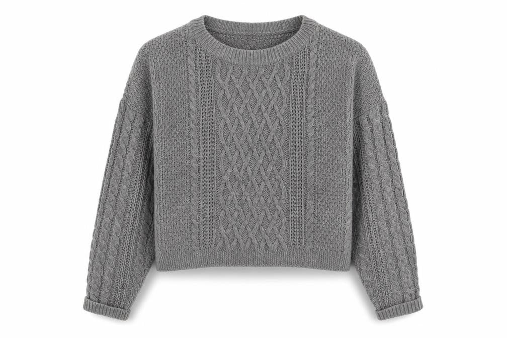 Primark Womens Grey Crew Neck Argyle/Diamond Acrylic Pullover Jumper Size 14