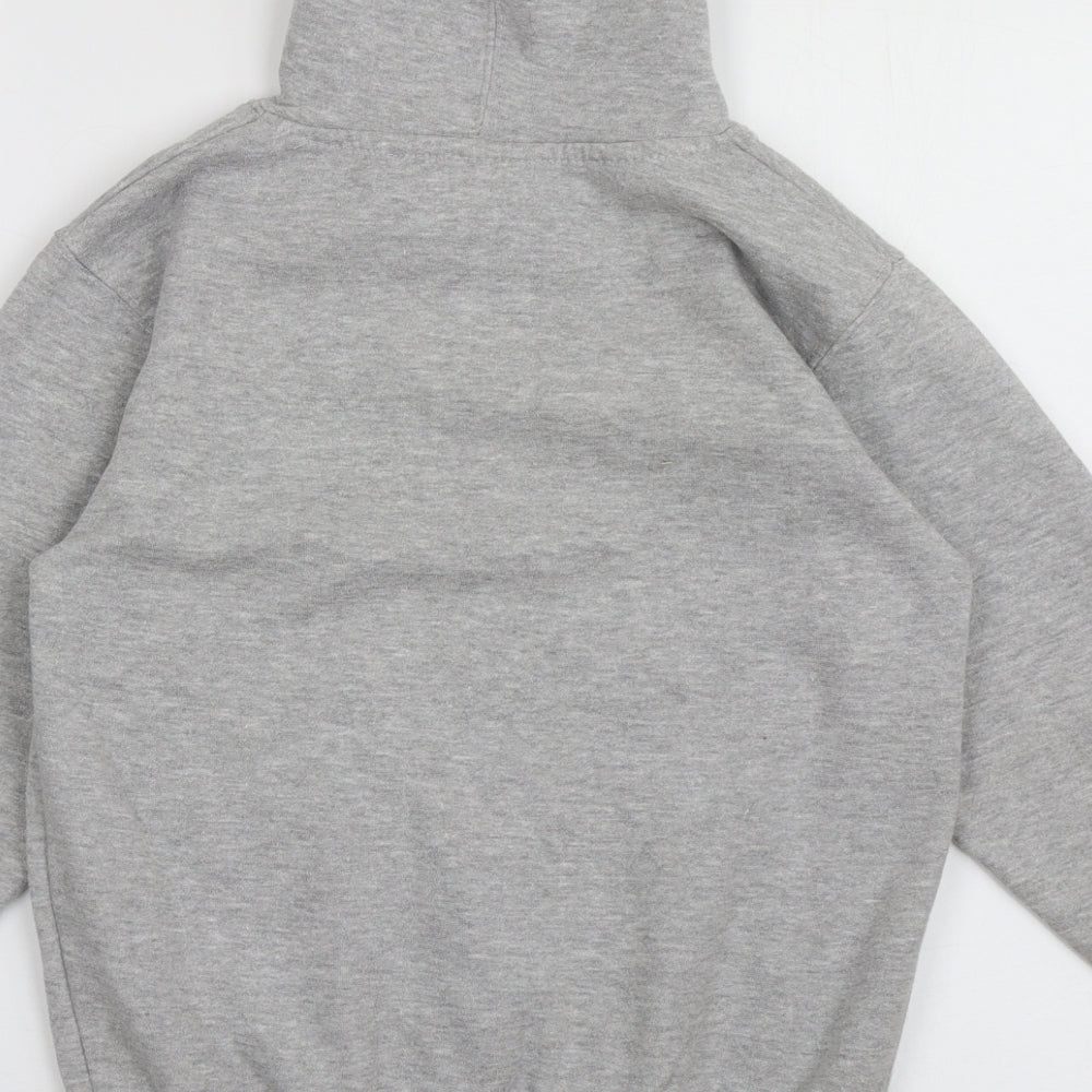 zone one Boys Grey  Cotton Full Zip Hoodie Size 9-10 Years  Zip