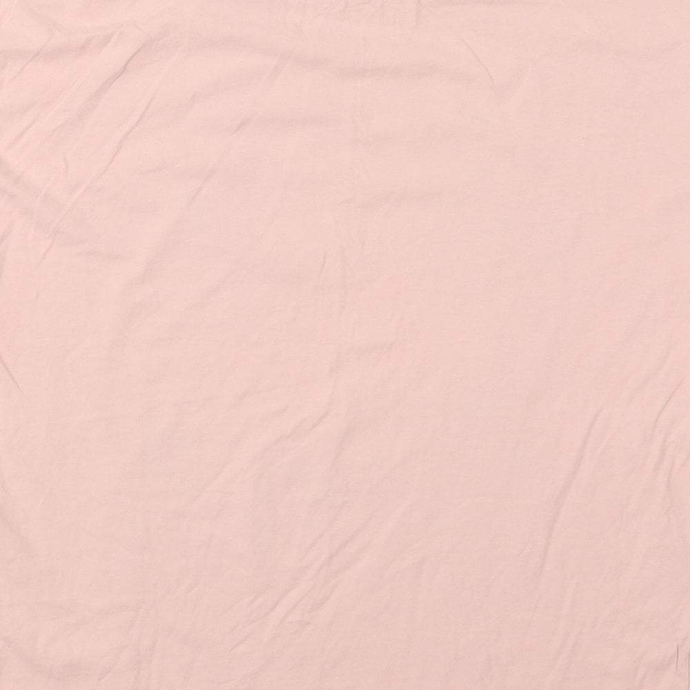 H&M Womens Pink  Cotton Camisole T-Shirt Size S Crew Neck
