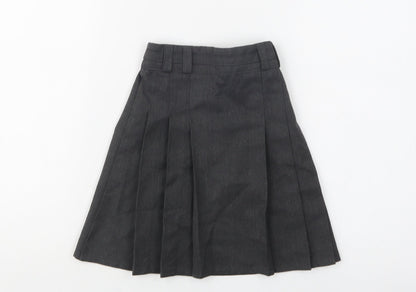 Dunnes Girls Grey  Polyester Pleated Skirt Size 4 Years  Regular  - School Wear