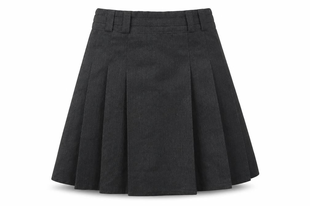 Dunnes Stores Girls Grey  Polyester Pleated Skirt Size 4 Years  Regular  - School Wear